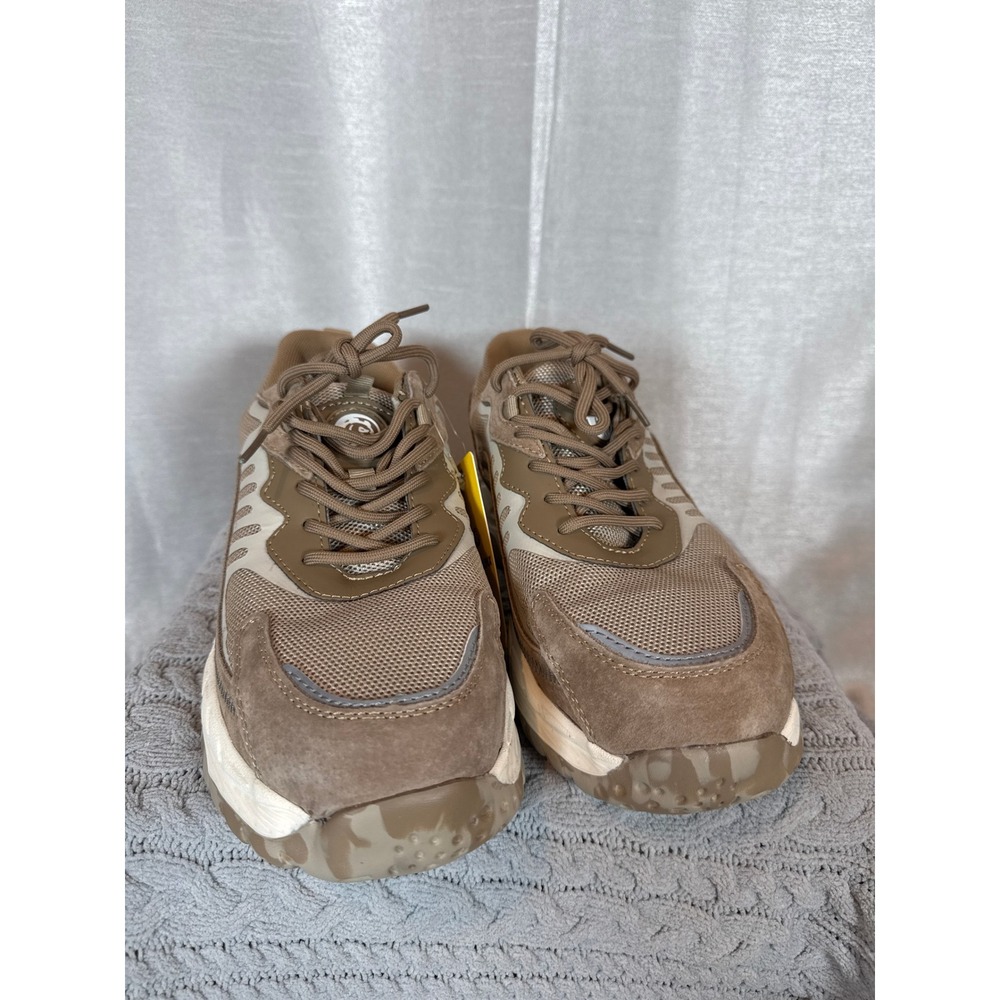 RAYDLINX Men's Casual Lace-Up Sneakers Tan‎ work steel toe Size 44/ US size 10